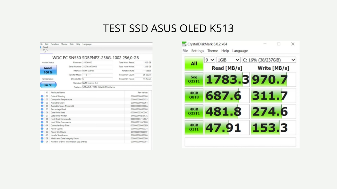 TEST SSD KECEPATAN ASUS OLED