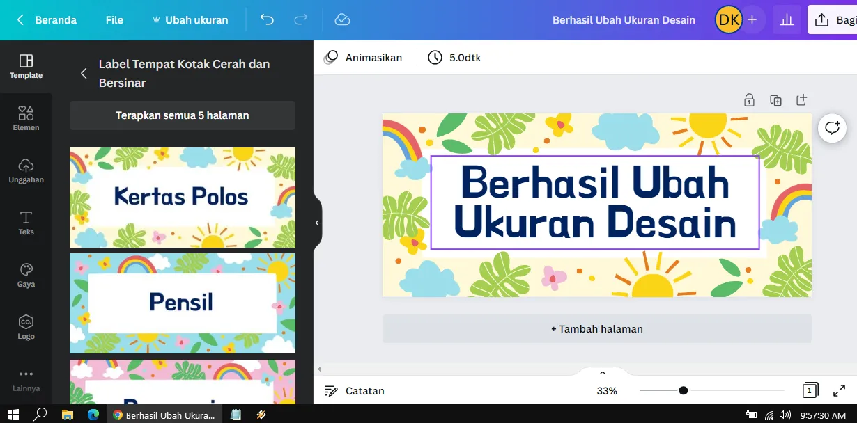 berhasi ubah ukuran canva