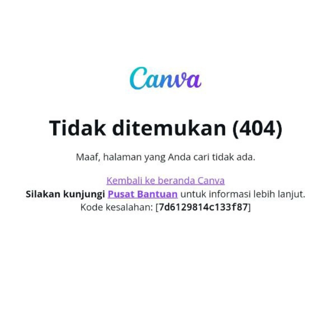 canva link tidak tersedia 404