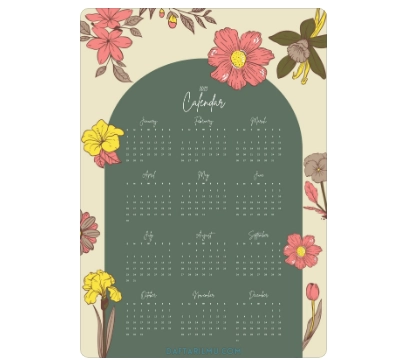 desain kalender cantik