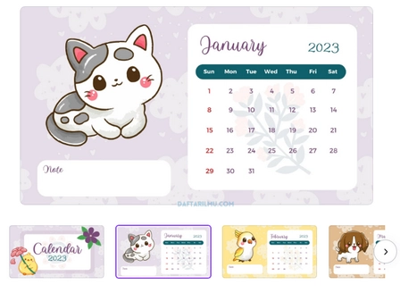 desain kalender lucu