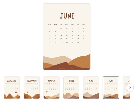 ide desain kalender elegan