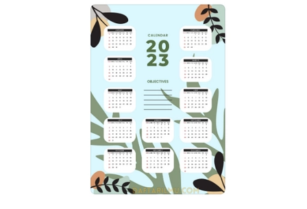 kalender minimlis estetik