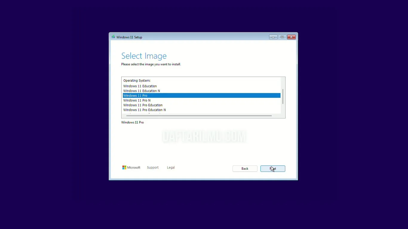 Proses install windows