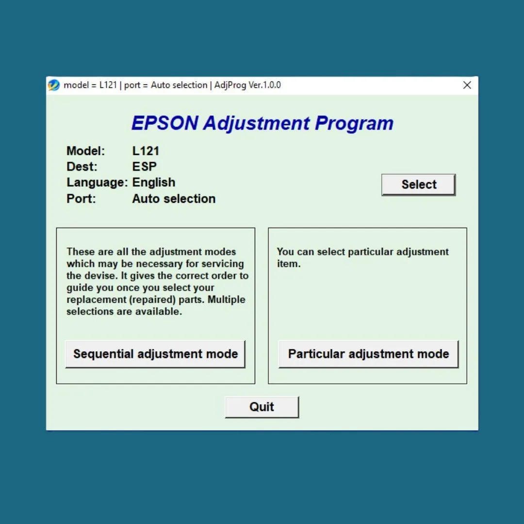 resetter epson l121