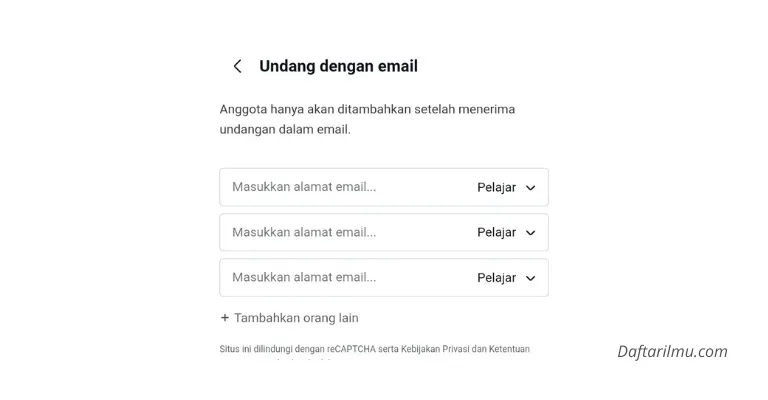 invite canva via email
